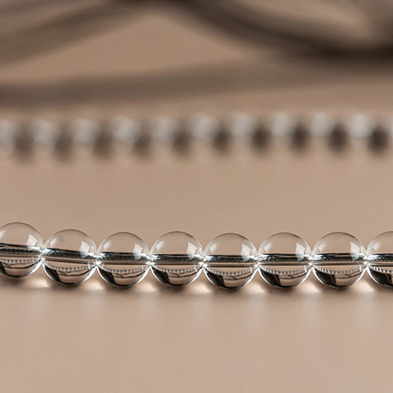 108 Beads White Crystal Jade Meditation Bracelet Mala