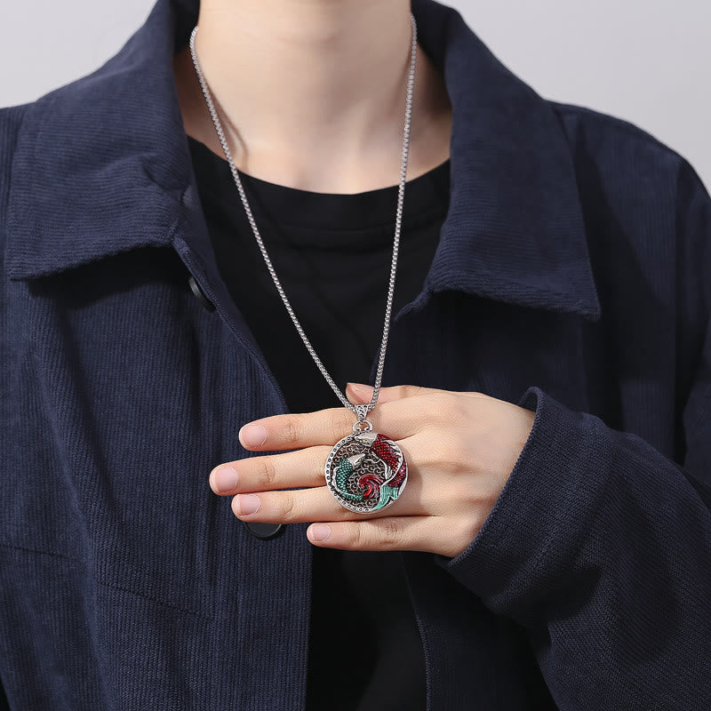 Renbeads Tibetan Copper Koi Fish Healing Necklace