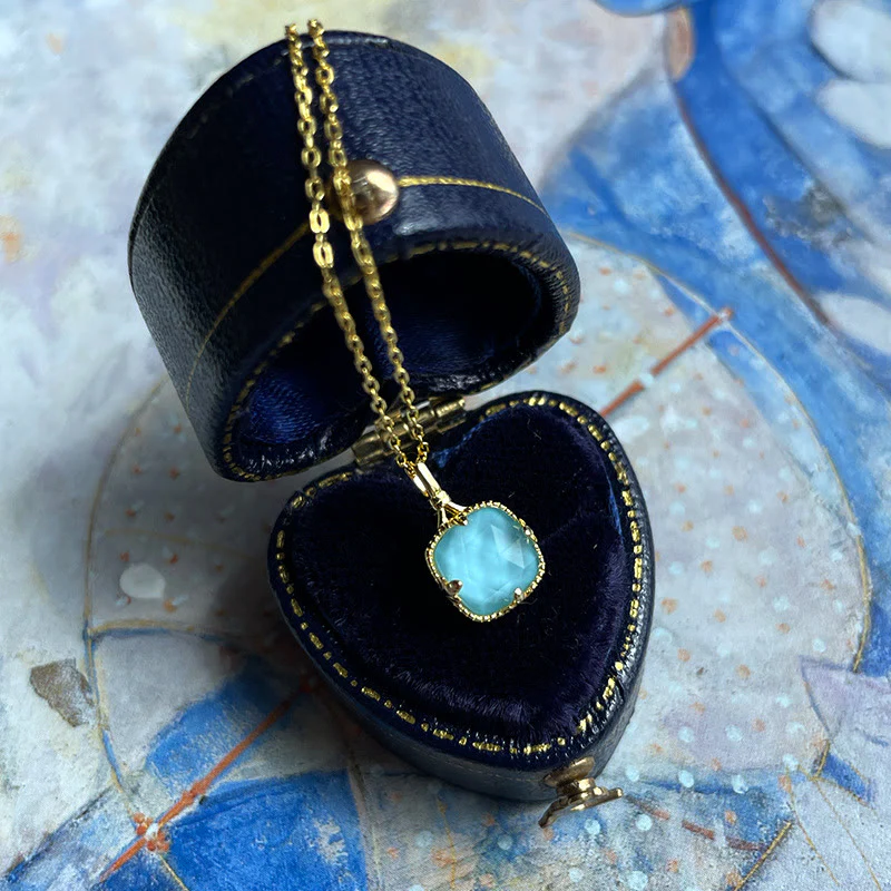 925 Sterling Silver Plated Gold Turquoise Protection Ring, Earrings, and Necklace Pendant Set