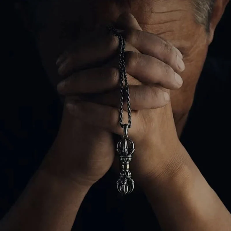 Renbeads Tibetan Dorje Vajra Design Wealth Necklace Pendant