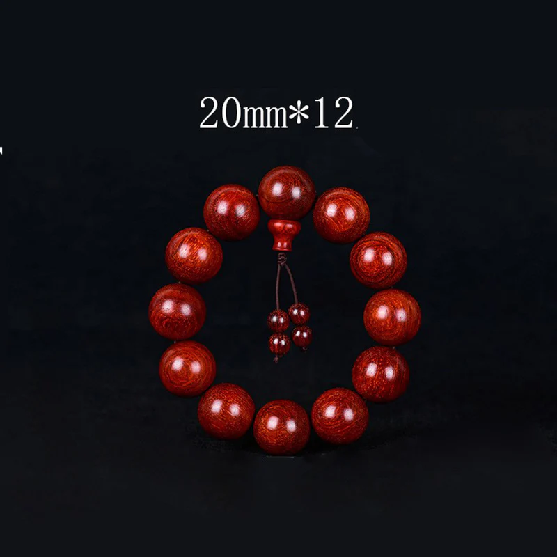 Renbeads Tibetan Small Leaf Red Sandalwood Balance Bracelet