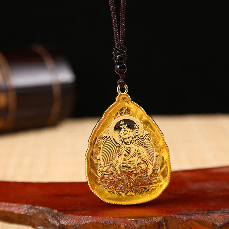 Renbeads Tibetan Buddha Liuli Crystal Serenity Necklace Pendant