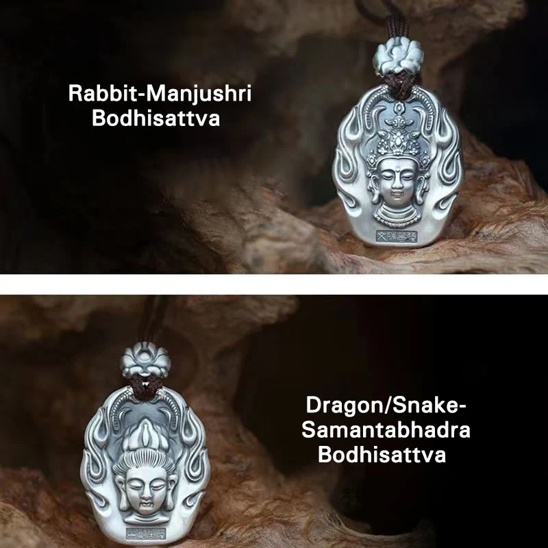 Chinese Zodiac Natal Buddha Om Mani Padme Hum Lotus Compassion Necklace Pendant