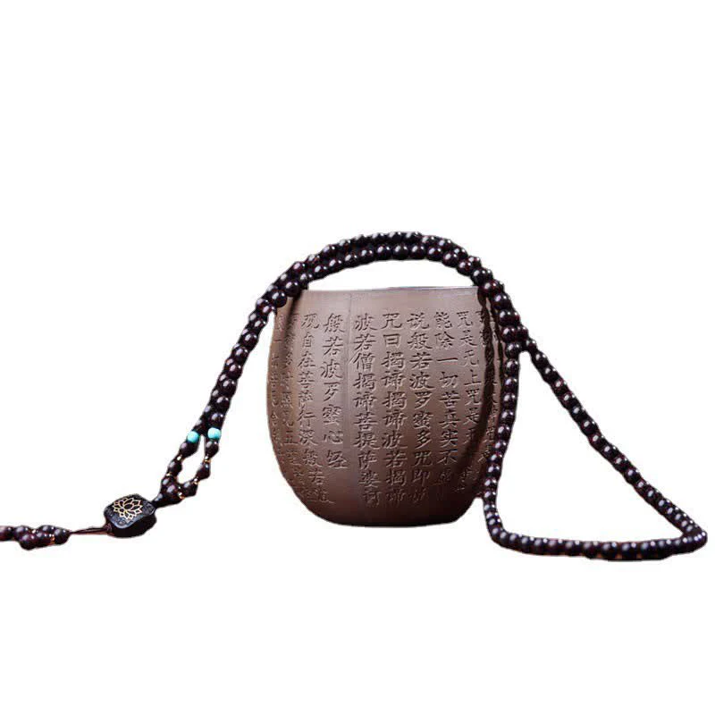 108 Mala Beads Tibetan Small Leaf Red Sandalwood Lotus Balance Bracelet