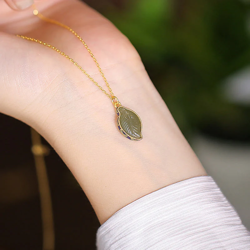 925 Sterling Silver Natural Cyan Hetian Jade Luck Laughing Buddha Butterfly Necklace Pendant