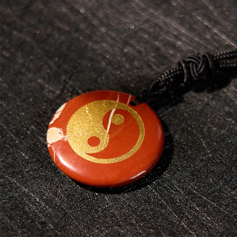 Various Crystal Amethyst Tiger Eye Green Aventurine Yin Yang Spiritual Necklace Pendant