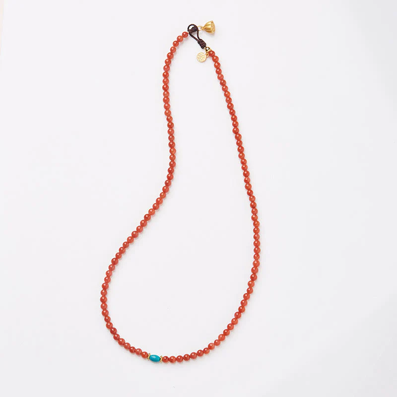 Renbeads 925 Sterling Silver Plated Gold Natural Red Agate Turquoise Confidence Bracelet Necklace Pendant Ring Set