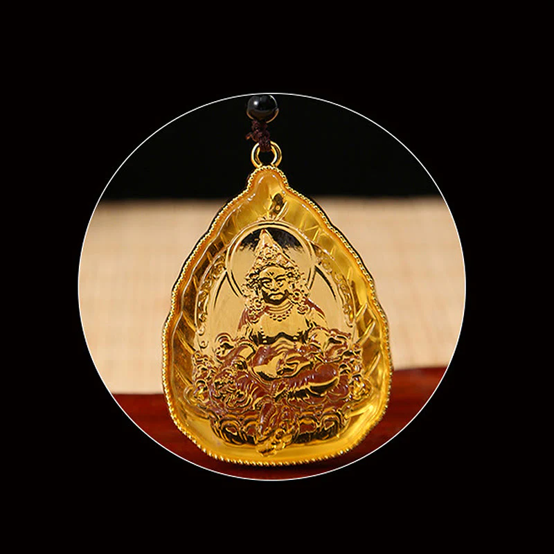 Renbeads Tibetan Buddha Liuli Crystal Serenity Necklace Pendant