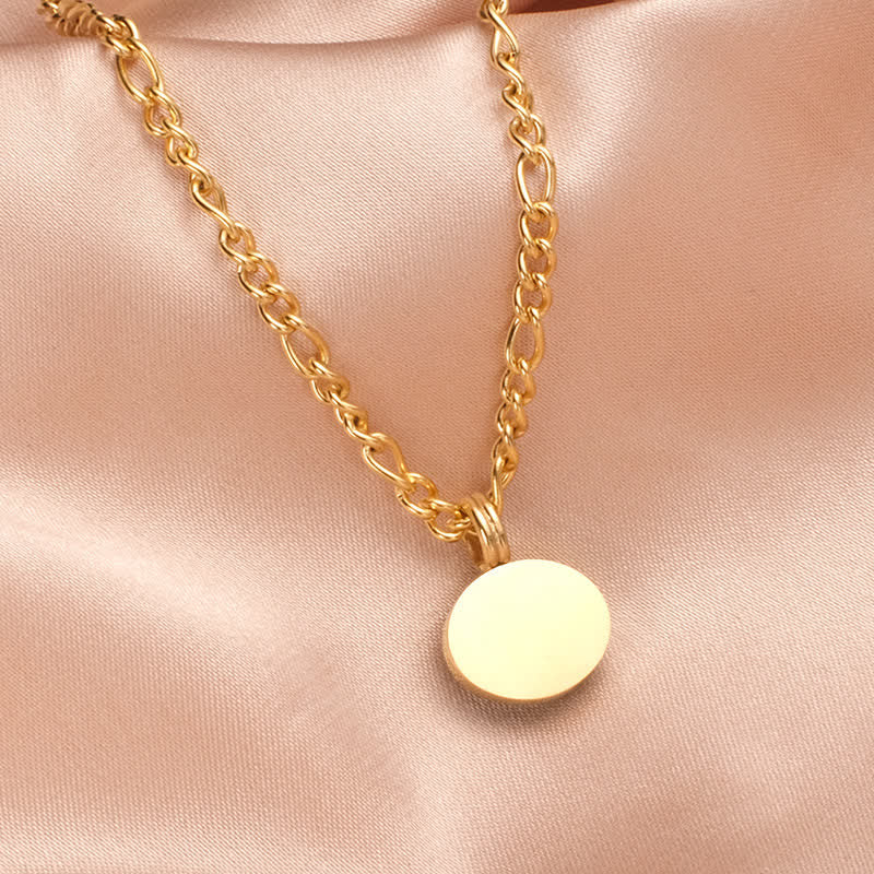 Oval Turquoise Titanium Steel Necklace Pendant