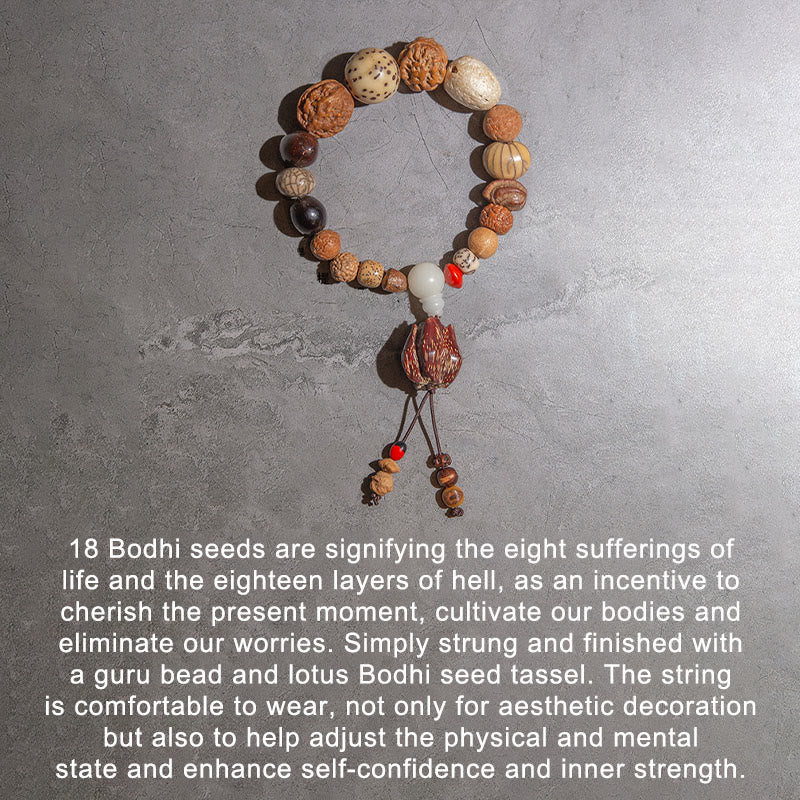 108 Mala Beads Bodhi Seed Luck Wealth Wrist Bracelet