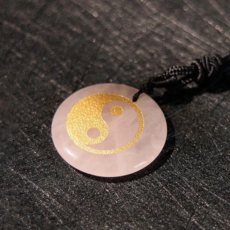 Various Crystal Amethyst Tiger Eye Green Aventurine Yin Yang Spiritual Necklace Pendant