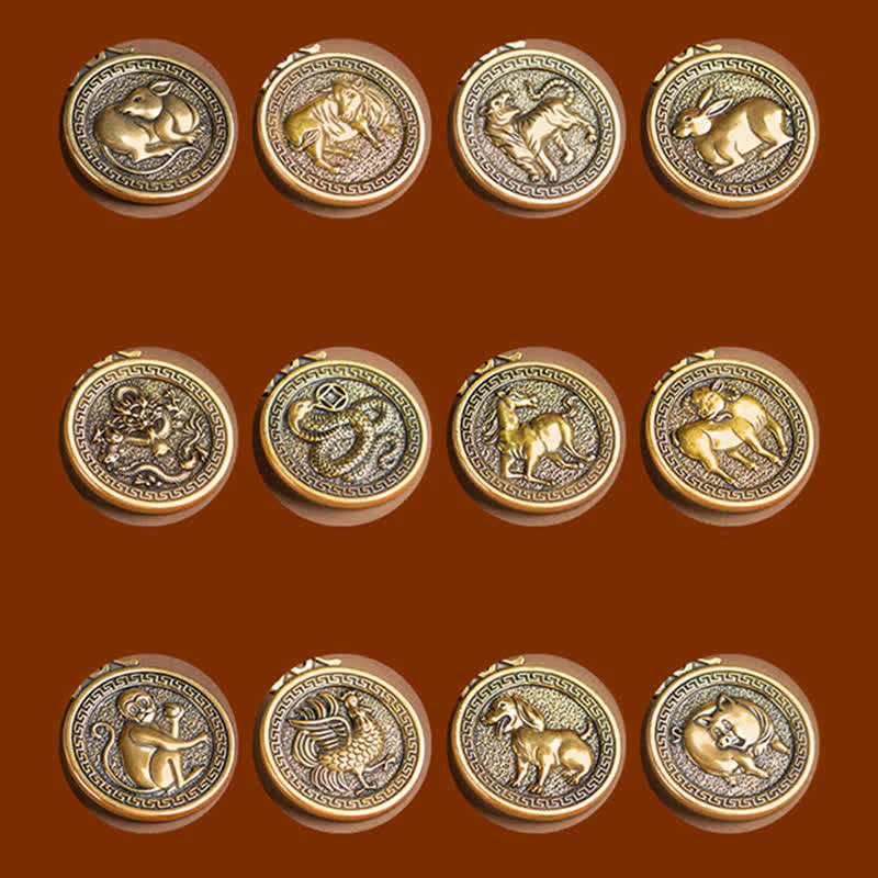 12 Chinese Zodiac Blessing and Fortune Necklace Pendant