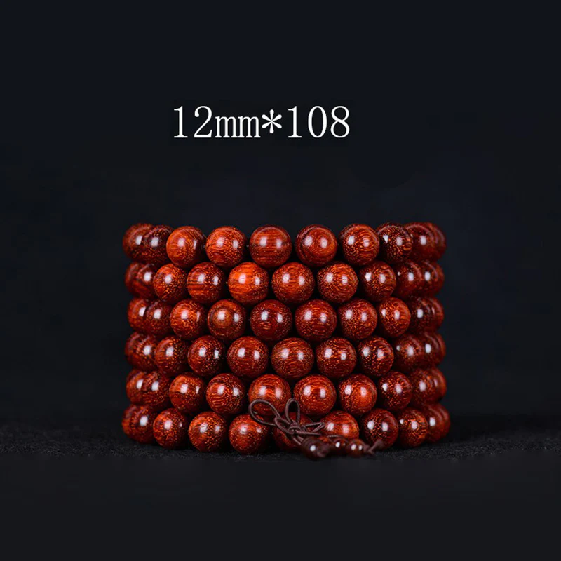 Renbeads Tibetan Small Leaf Red Sandalwood Balance Bracelet