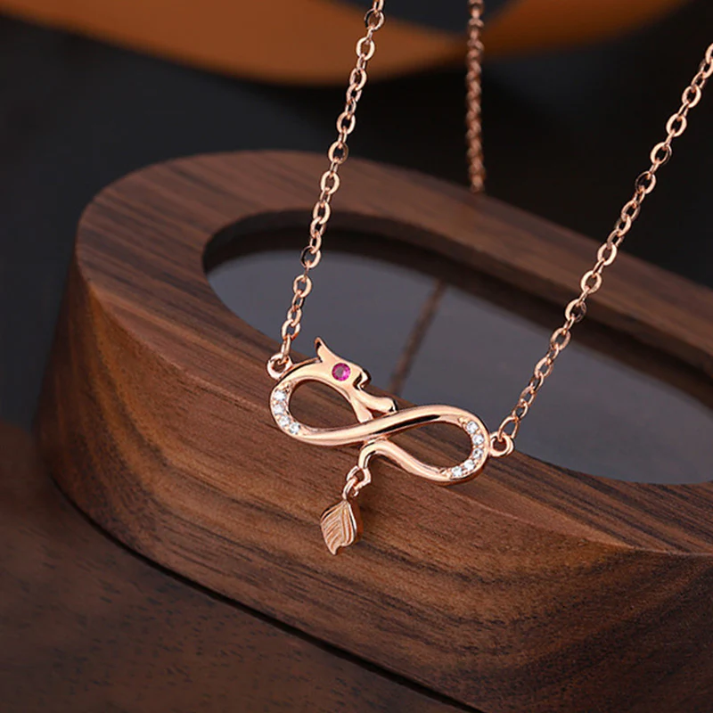 999 Sterling Silver Year of the Dragon Endless Knot Tail Charm Necklace Pendant