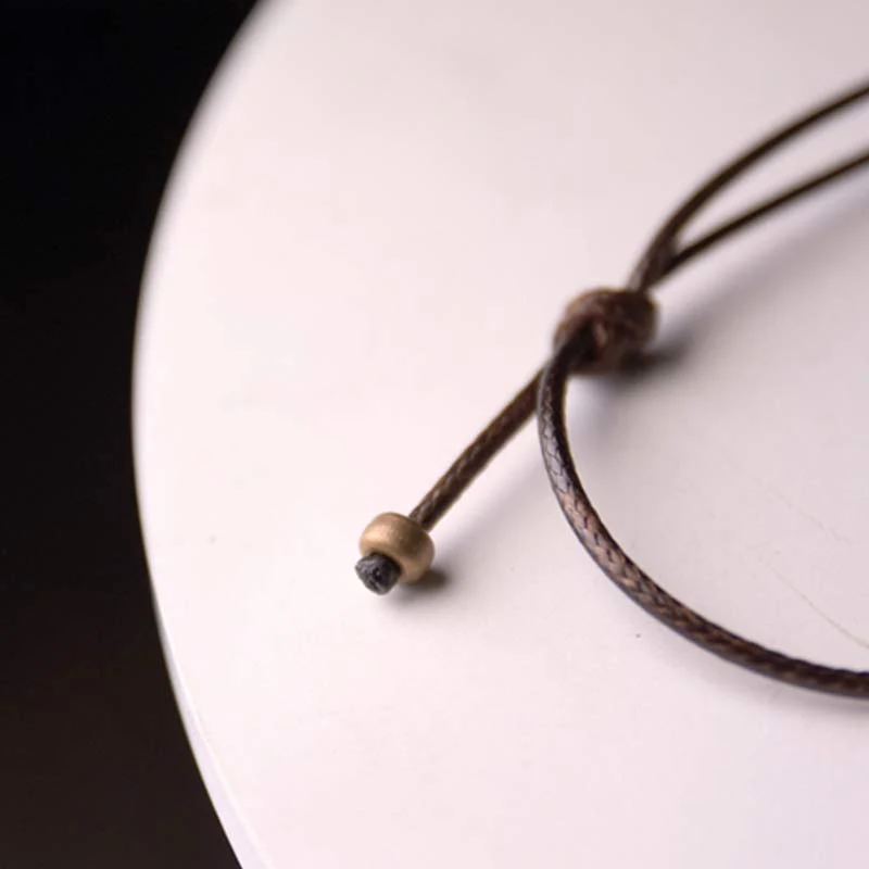 Zen Circle Ebony Wood Enlightenment Necklace Pendant