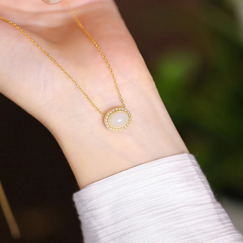 925 Sterling Silver Natural Cyan Hetian Jade Luck Laughing Buddha Butterfly Necklace Pendant