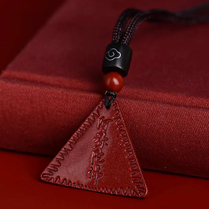 Cinnabar Amitabha Calming Necklace Pendant