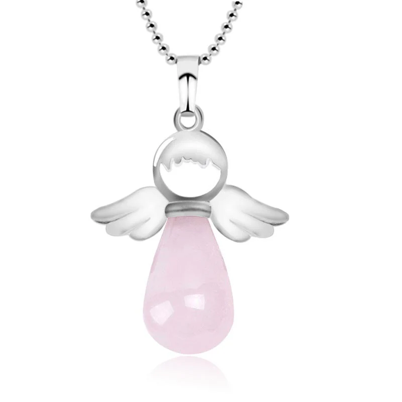Little Angel Wings Natural Crystal Luck Necklace Pendant
