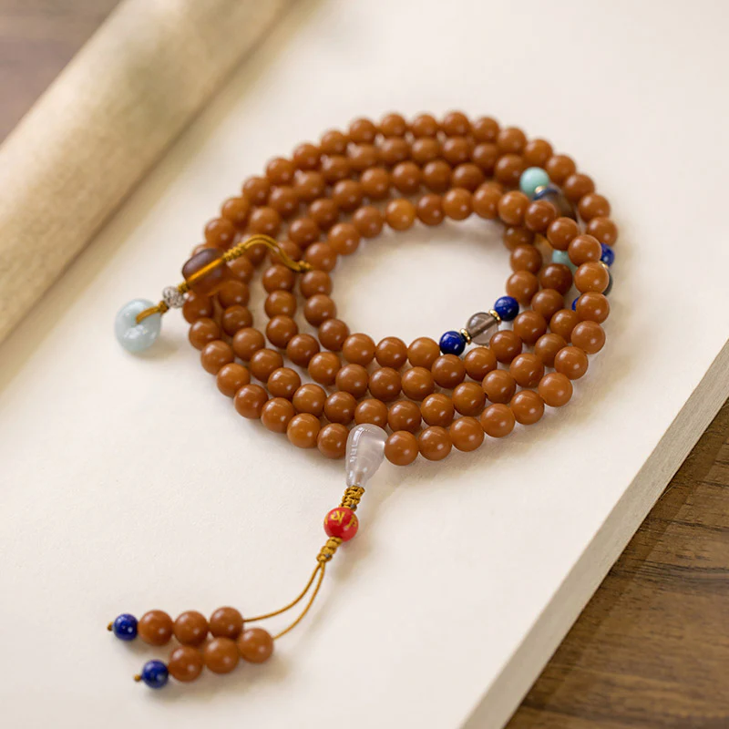 Renbeads 108 Beads Bodhi Seed Blessing Meditation Bracelet Mala