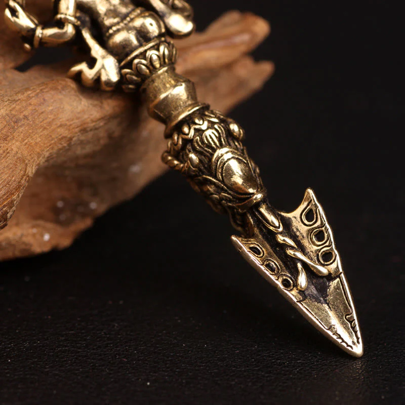 Renbeads Tibetan Ganesh Ganpati Elephant God of Wealth Dorje Vajra Spiritual Power Necklace Pendant