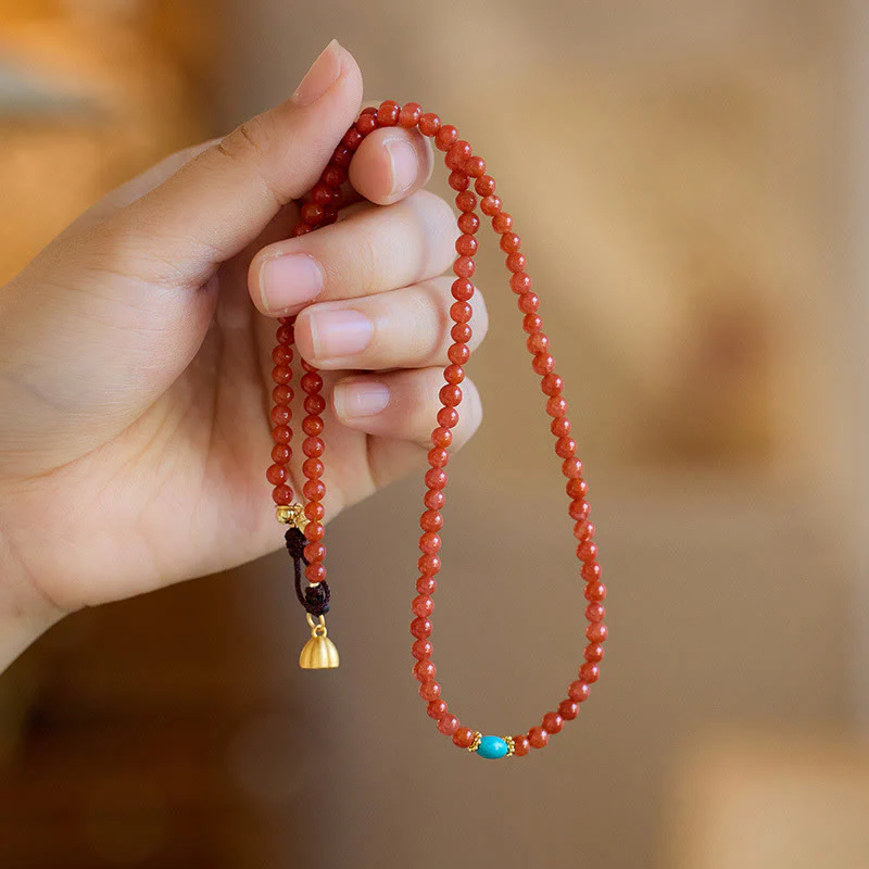 Renbeads 925 Sterling Silver Plated Gold Natural Red Agate Turquoise Confidence Bracelet Necklace Pendant Ring Set