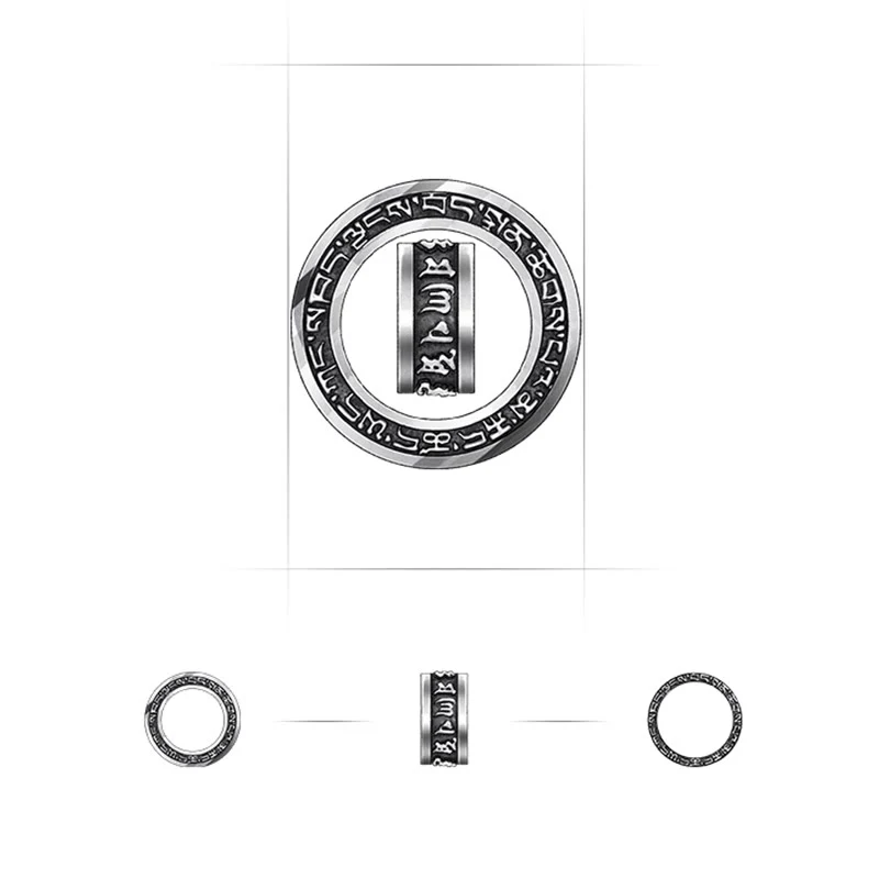 Tibetan Om Mani Padme Hum Carved Necklace Pendant