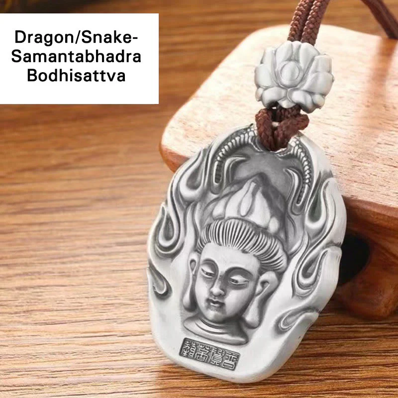 Chinese Zodiac Natal Buddha Om Mani Padme Hum Lotus Compassion Necklace Pendant