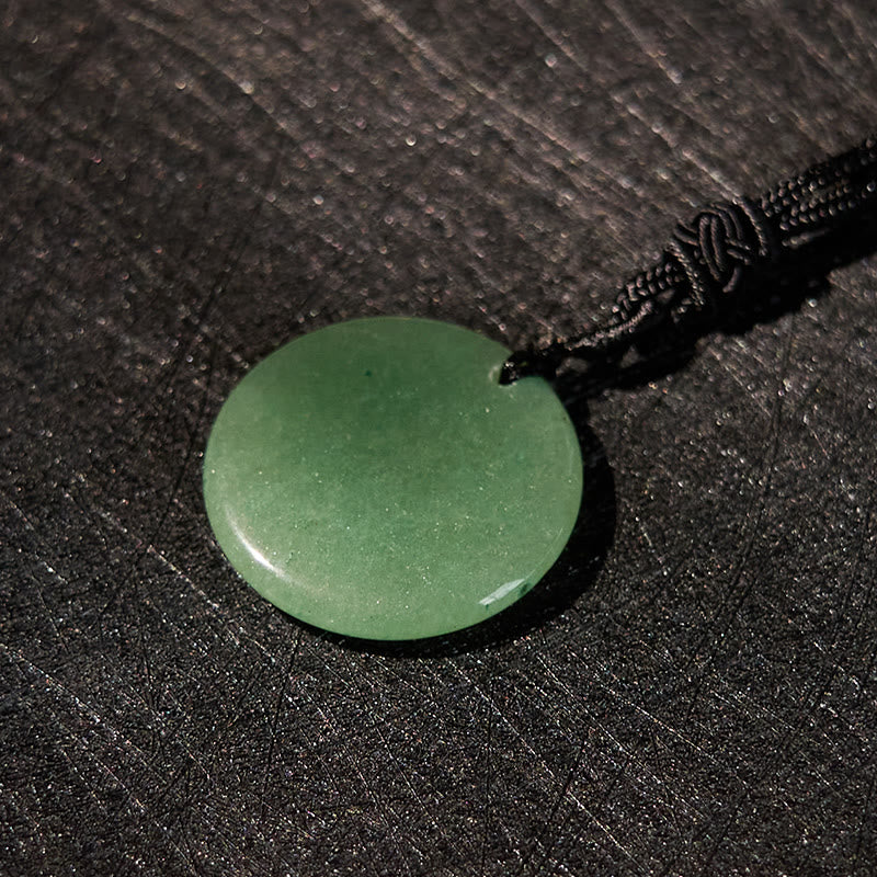 Vajra Dorje Sanskrit Pattern Natural Various Crystal Black Obsidian Fulfillment Necklace Pendant