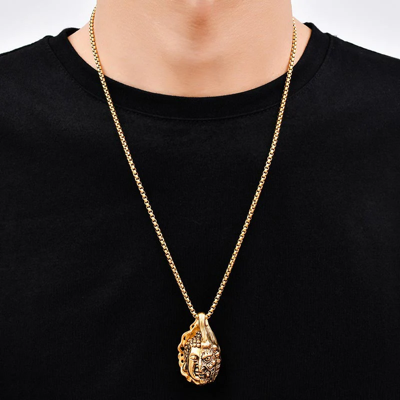 Half Buddha Half Devil Powerful Necklace