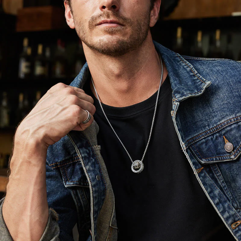 Tibetan Om Mani Padme Hum Carved Necklace Pendant