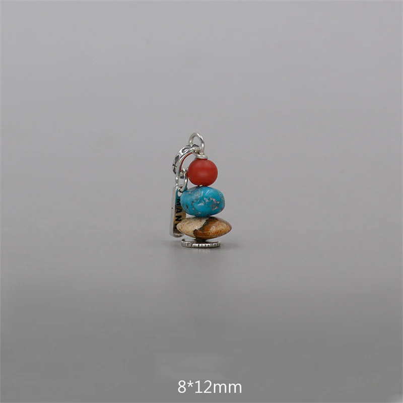 Zen Cairn Labradorite Various Crystals Calm Pendant Necklace