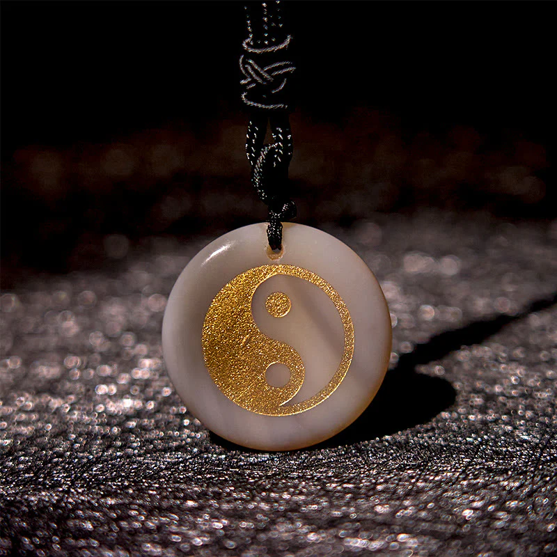 Various Crystal Amethyst Tiger Eye Green Aventurine Yin Yang Spiritual Necklace Pendant