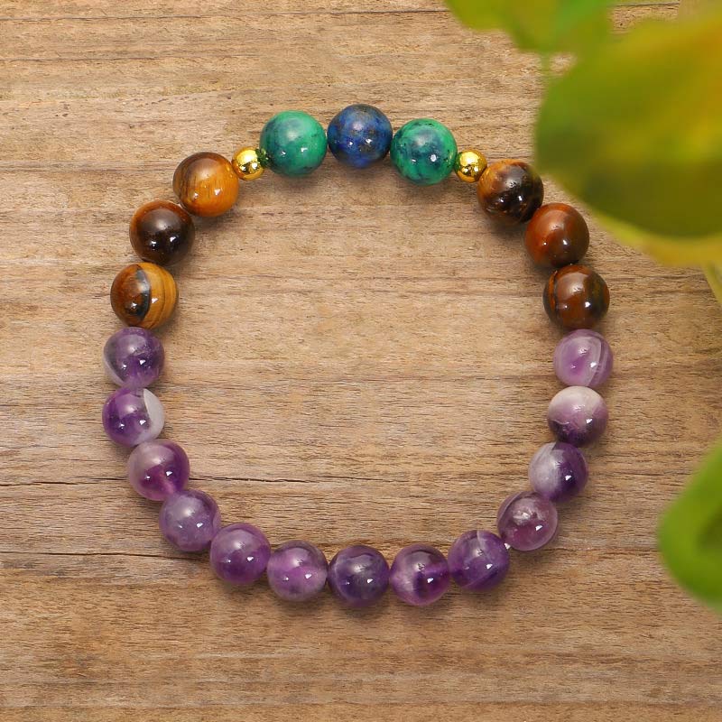 Tibetan Amethyst Purifying Bracelet Mala Set