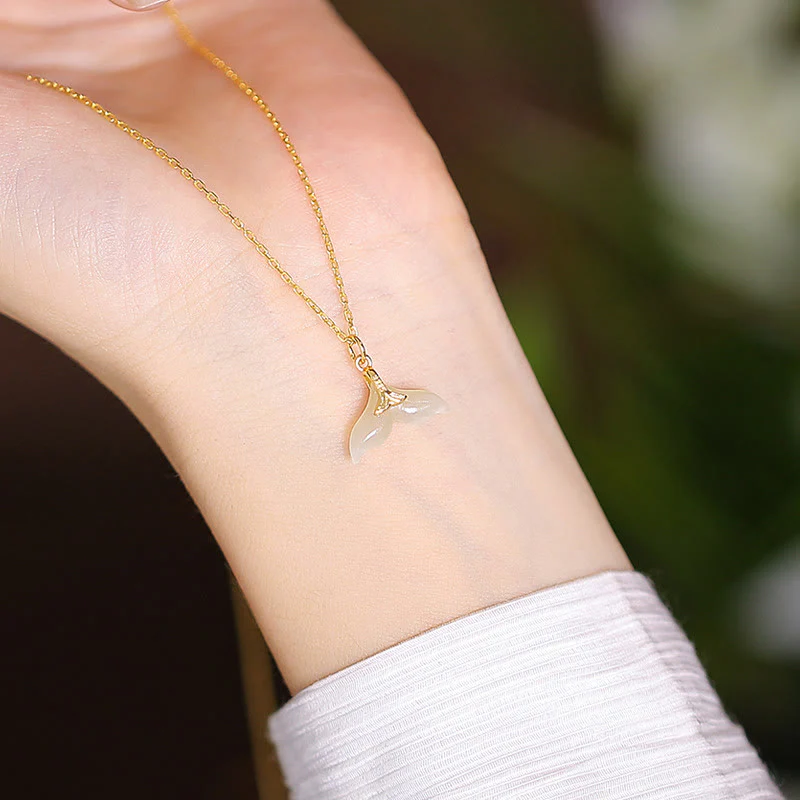 925 Sterling Silver Natural Cyan Hetian Jade Luck Laughing Buddha Butterfly Necklace Pendant