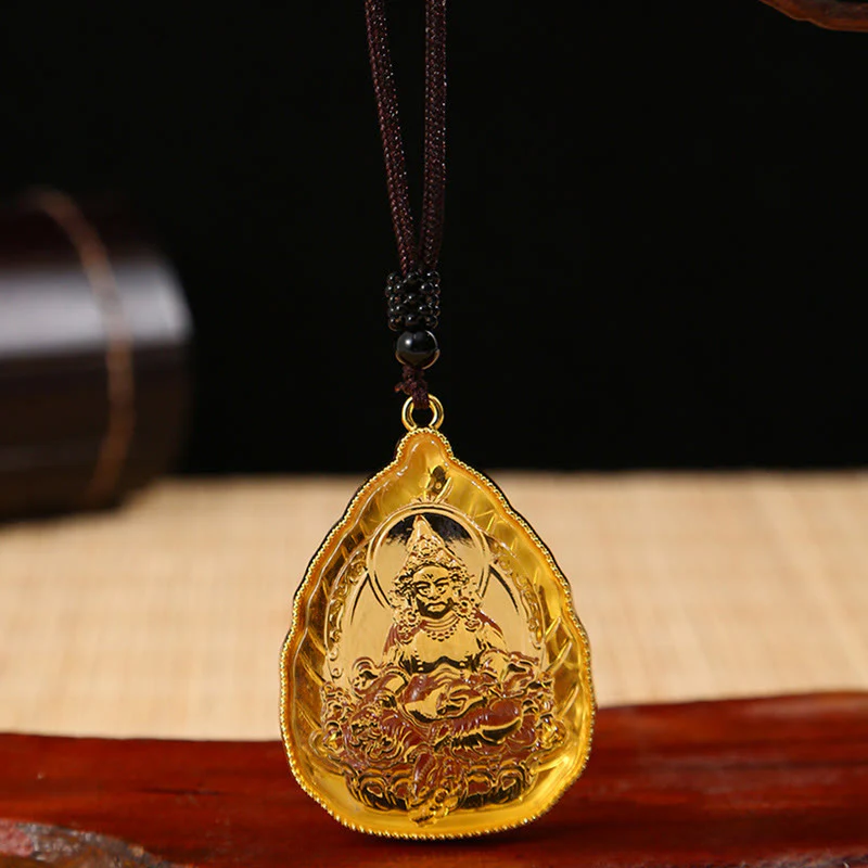 Renbeads Tibetan Buddha Liuli Crystal Serenity Necklace Pendant