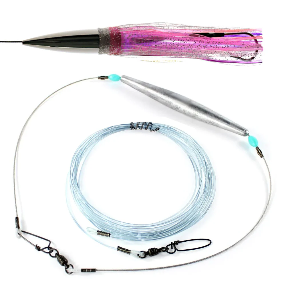 Stainless Wahoo Trolling Lure Kit with Weight | Epic Axis