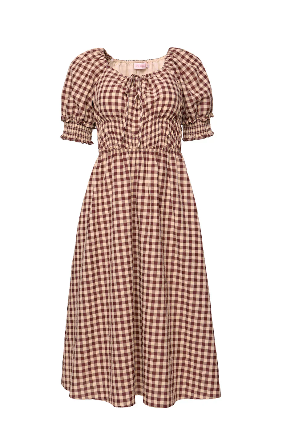 Kaitlyn Dress in Chocolate Gingham