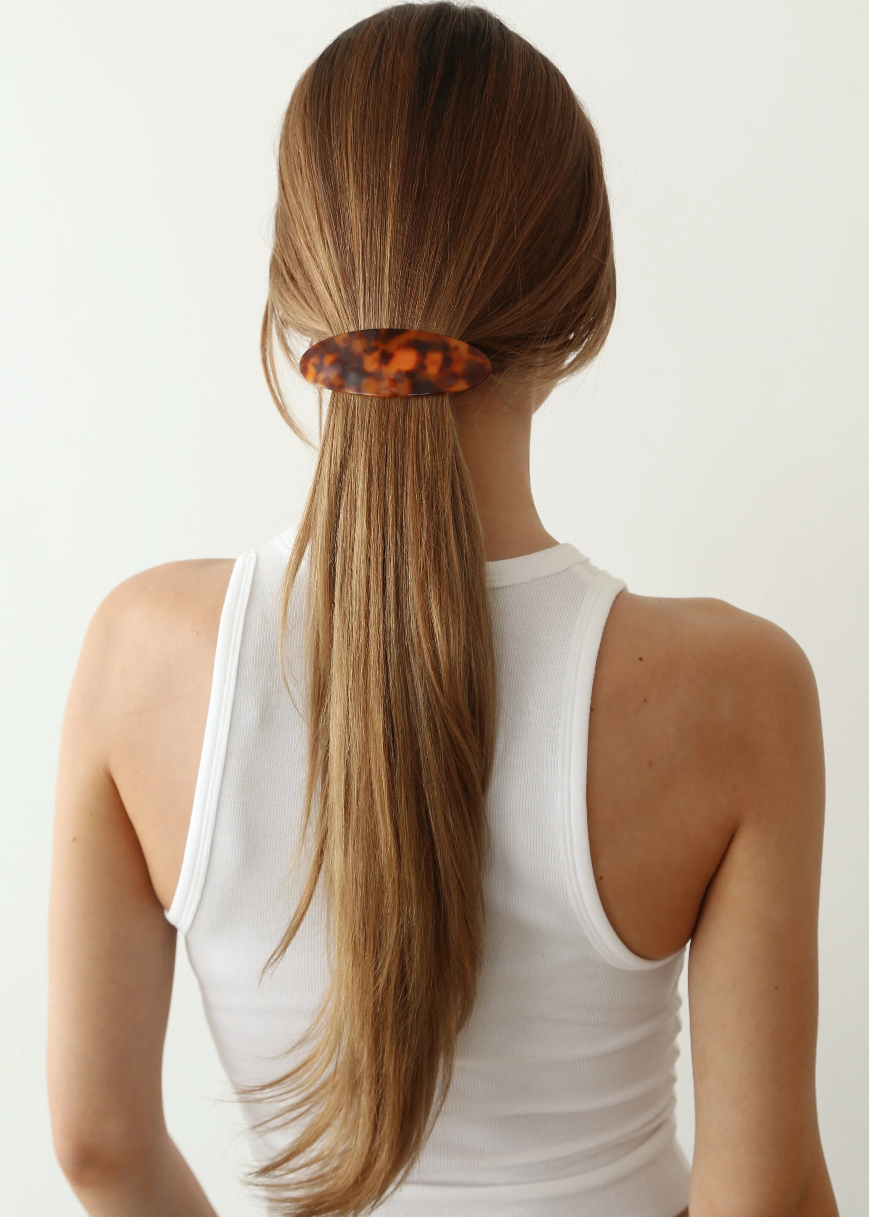 Oval Barrette in Tortoise