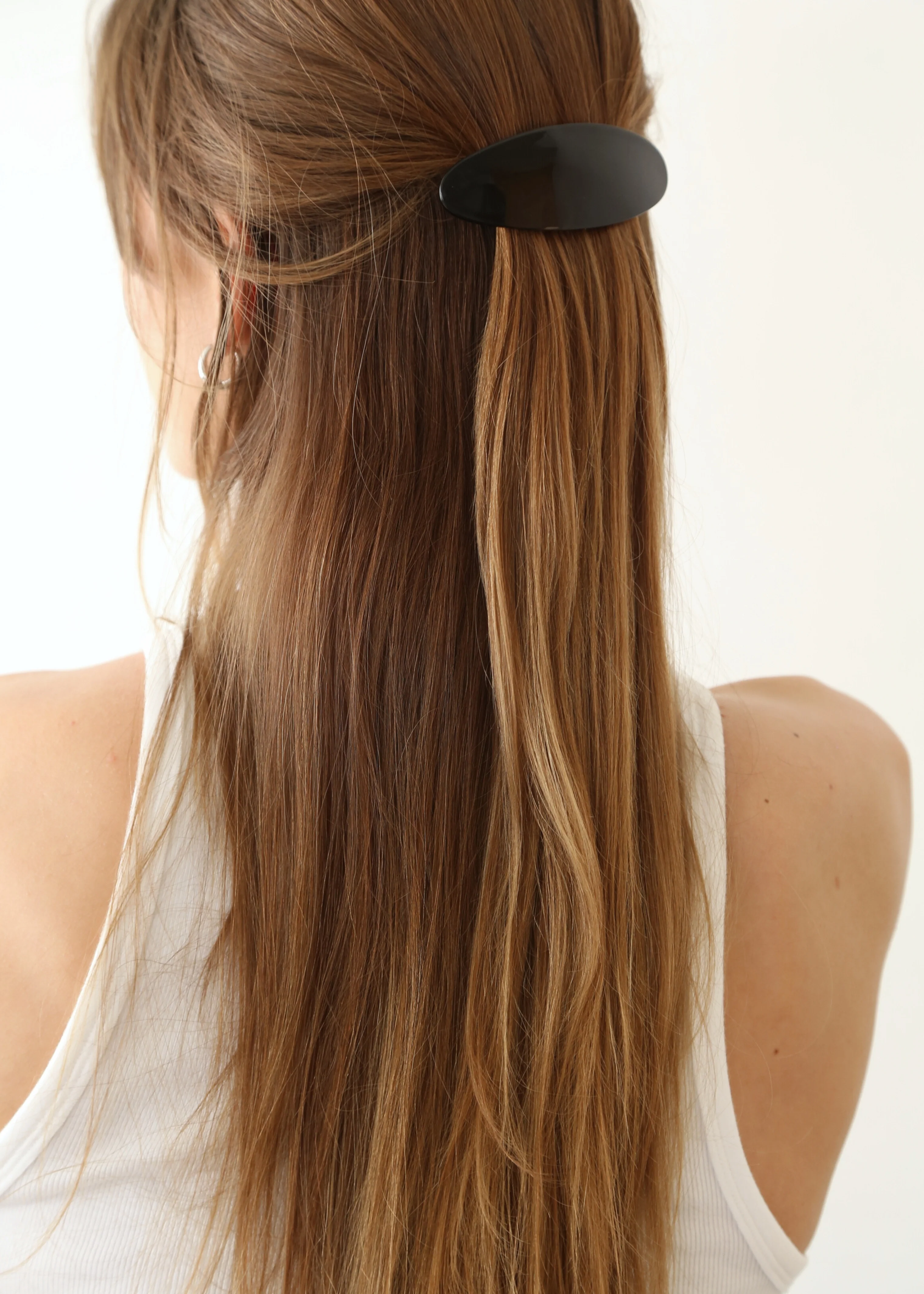 Oval Barrette in Black