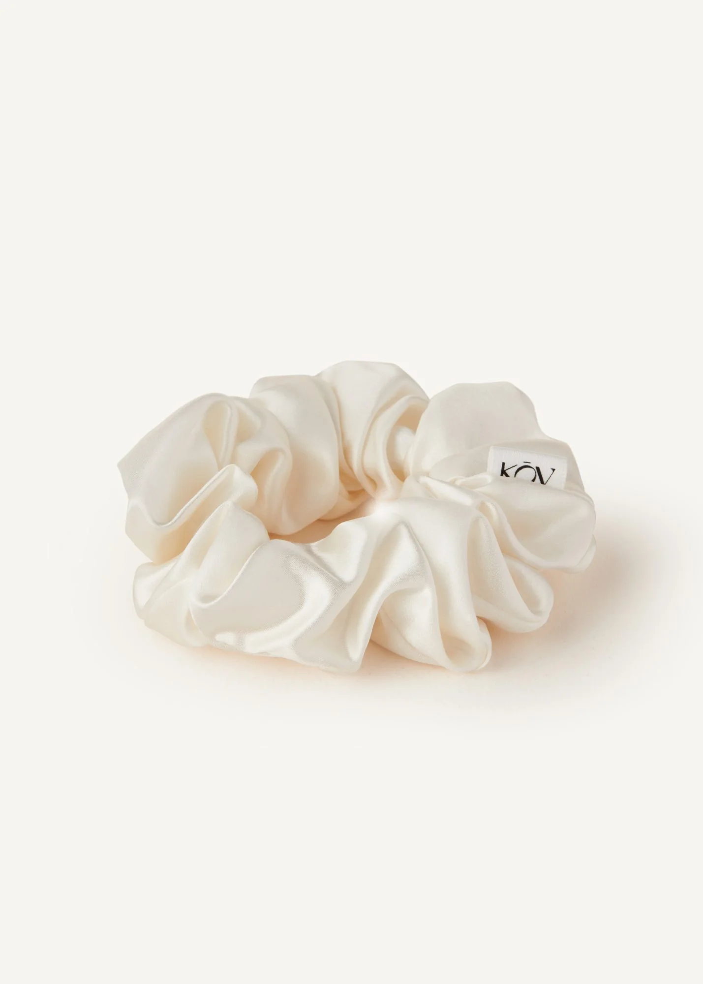 Silk Oversized Scrunchie in Pearl