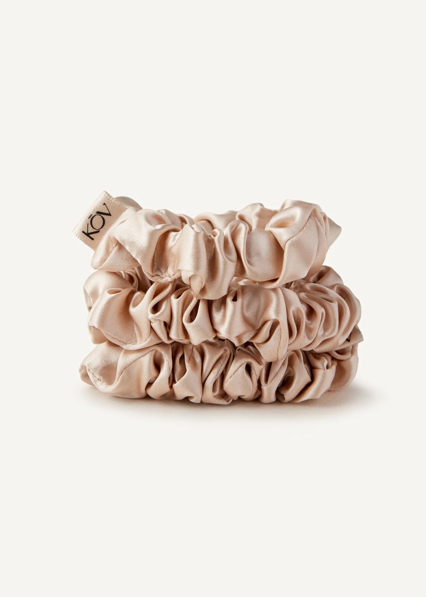 Silk Scrunchie in Champagne