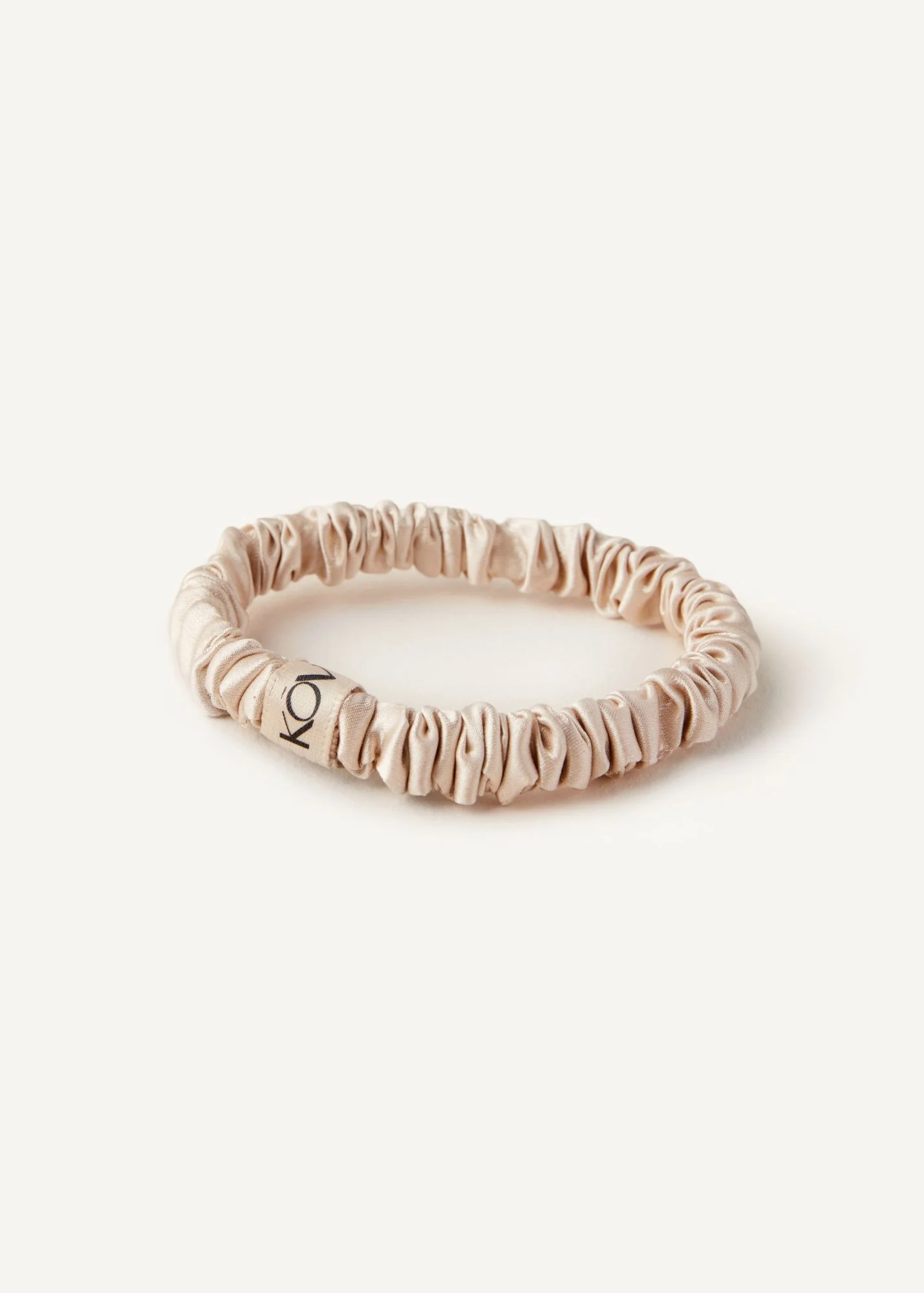 Silk Hair Tie in Champagne