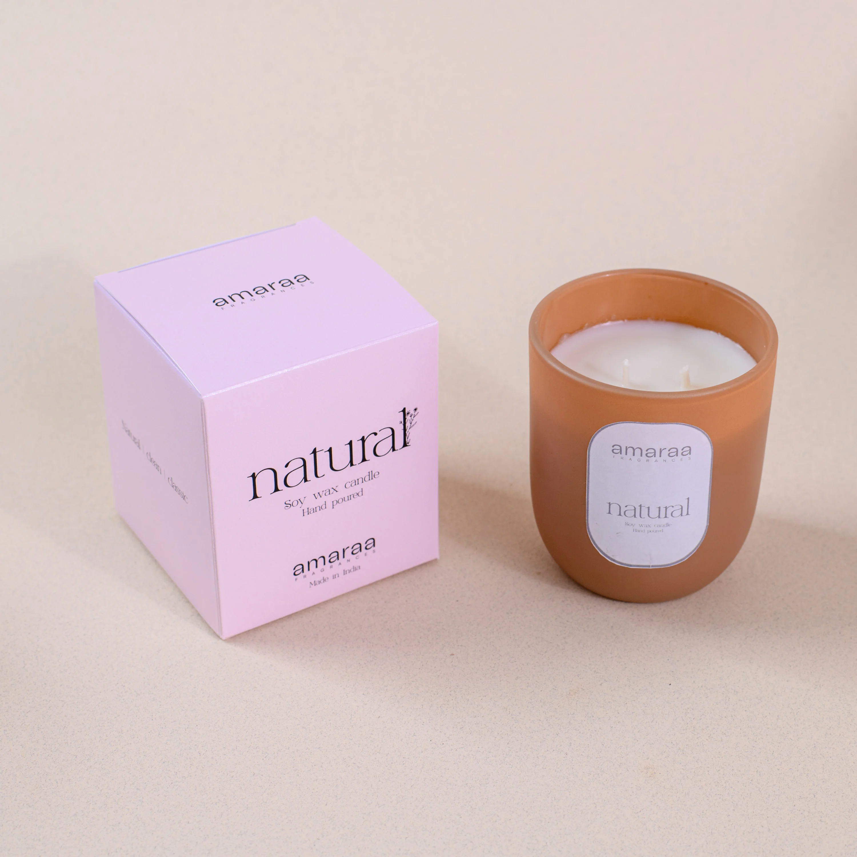 Earthy Elegance U Glass Scented Candle