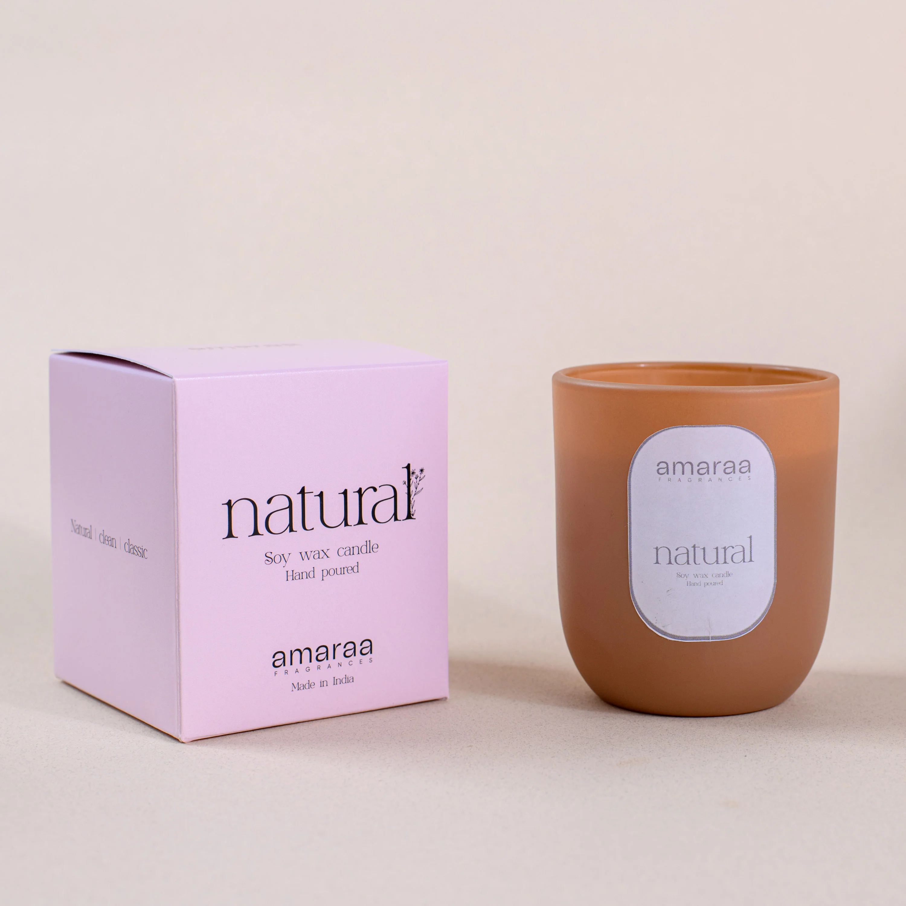 Earthy Elegance U Glass Scented Candle