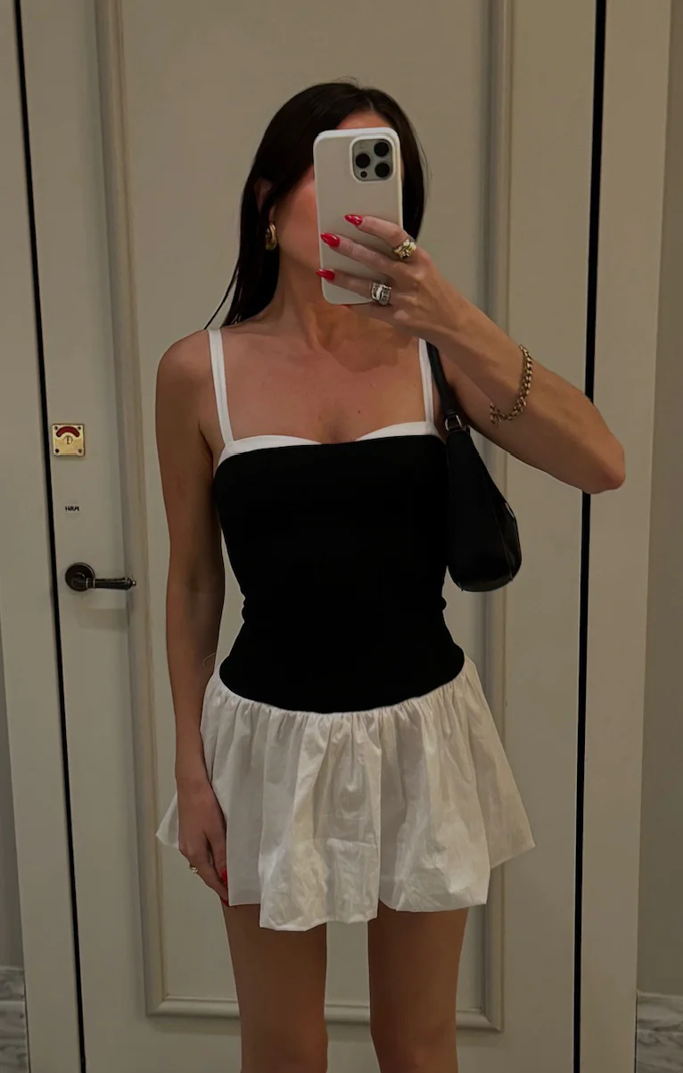 Tiffany Skort Dress ~ Black and White