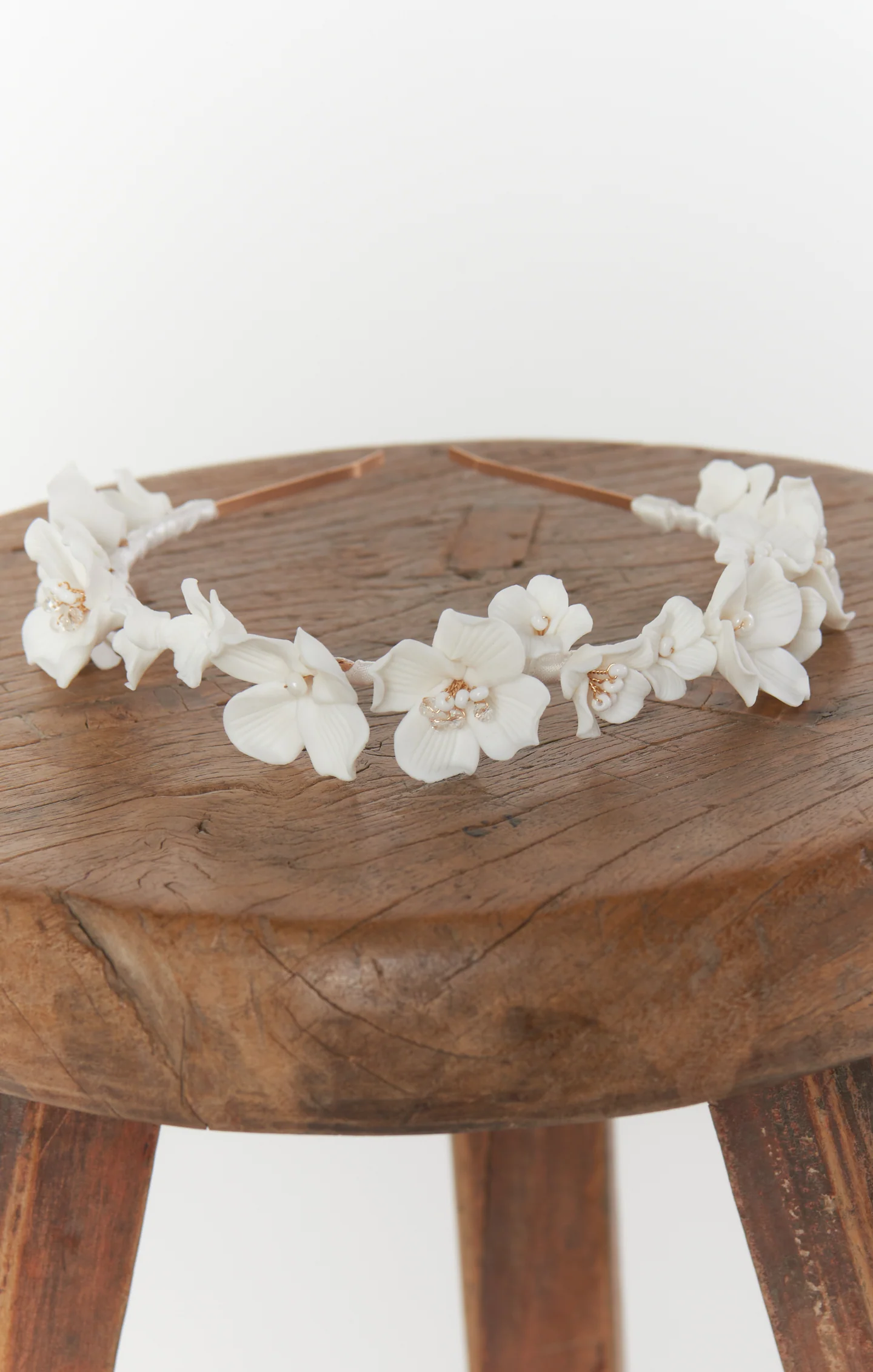 Wedding Flower Headband ~ White