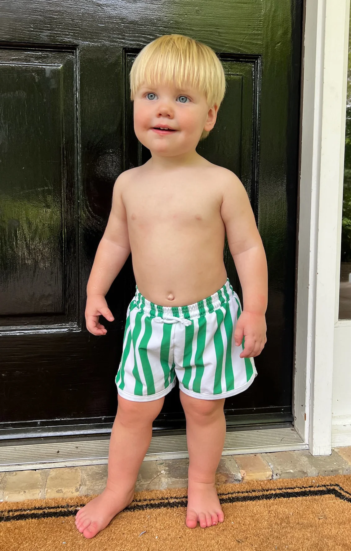 Little Beach Bum Trunks ~ Center Court Stripe