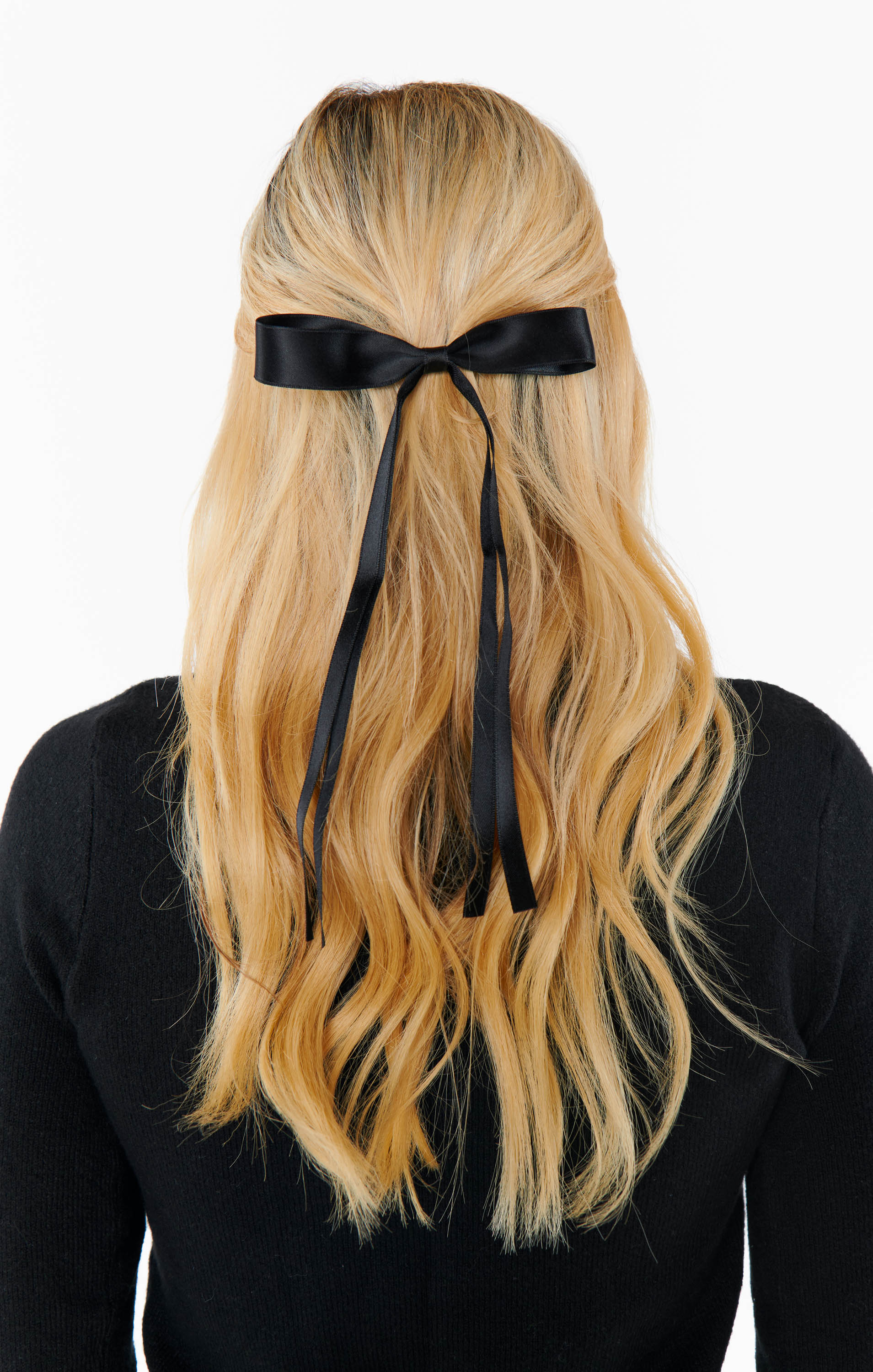 Thin Hair Bow Set ~ Red & Black