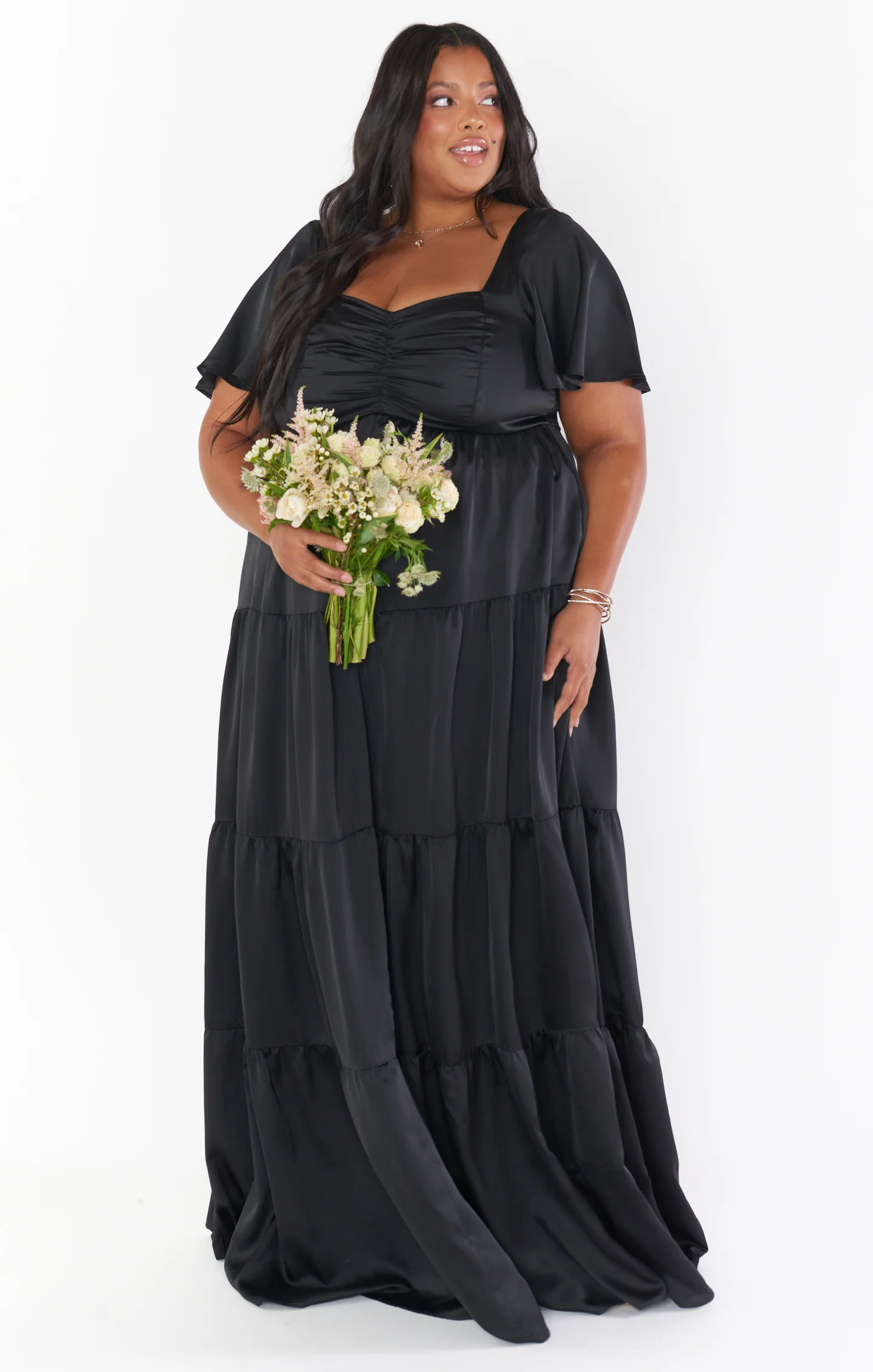 Elena Maxi Dress ~ Black Velvet