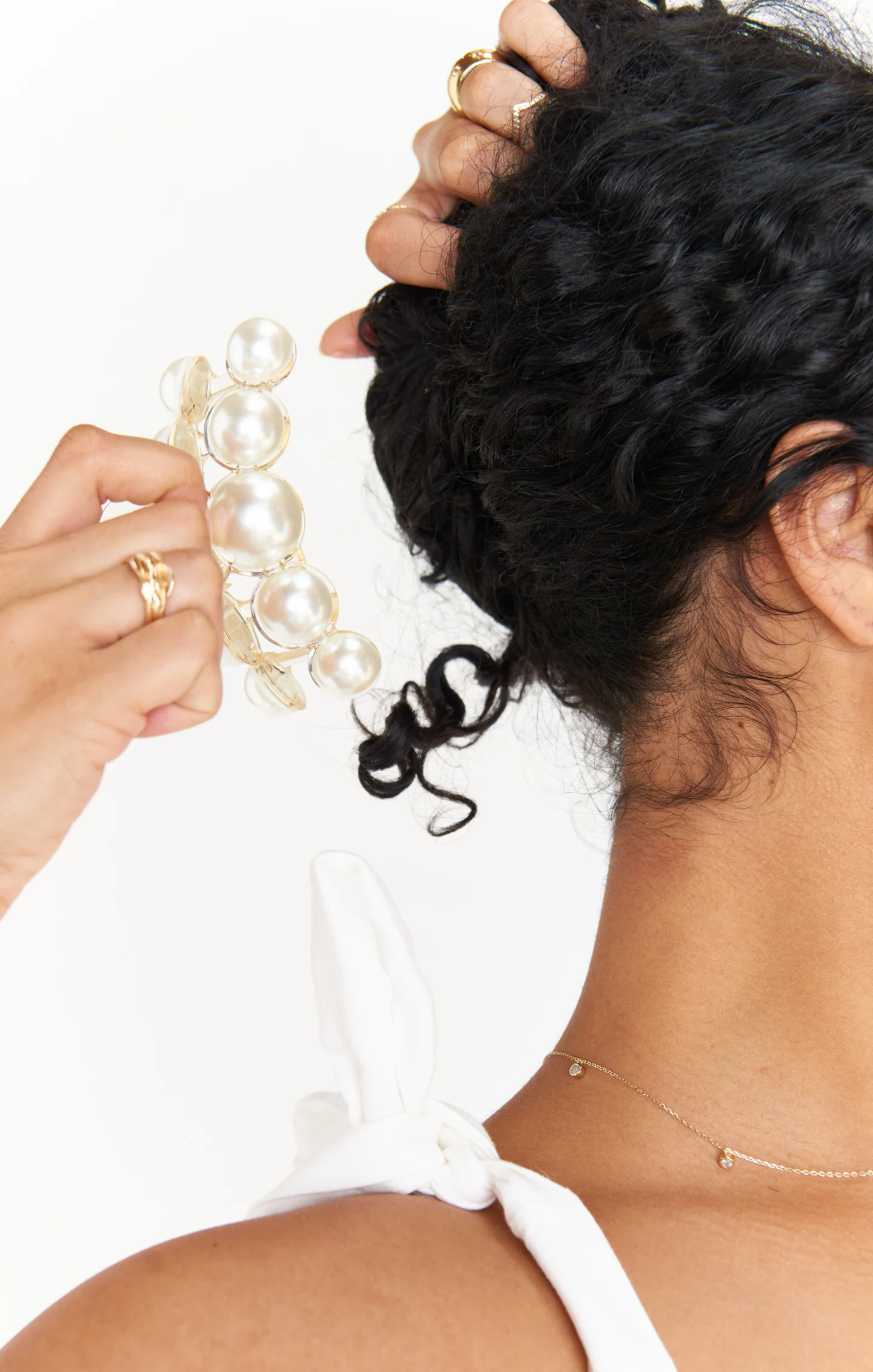 Pearl Hair Clip ~ White